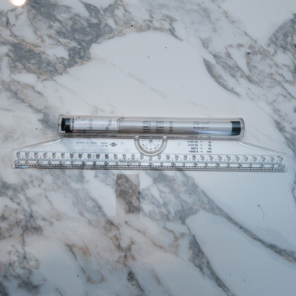 ALVIN Rolling Parallel Ruler, 12 Inch, Model 312